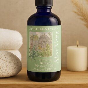 Crabtree & Evelyn Aloe Vera Soothing Bath & Massage Oil NEW 200 ml 6.8 oz